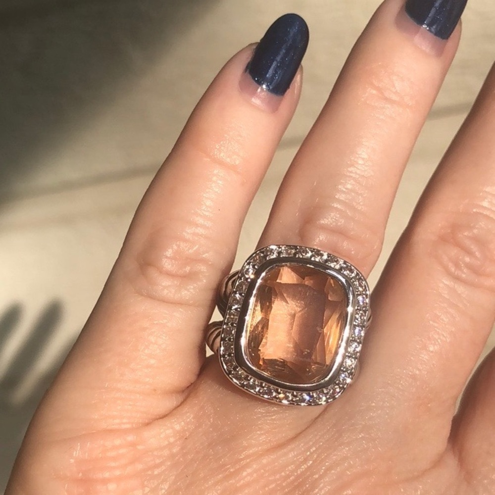 5 🌟 Fave! Morganite Silver Albion Cable Ring - Picture 3 of 6